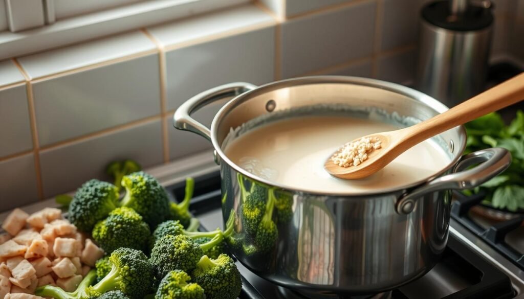 Creamy Casserole Sauce Preparation