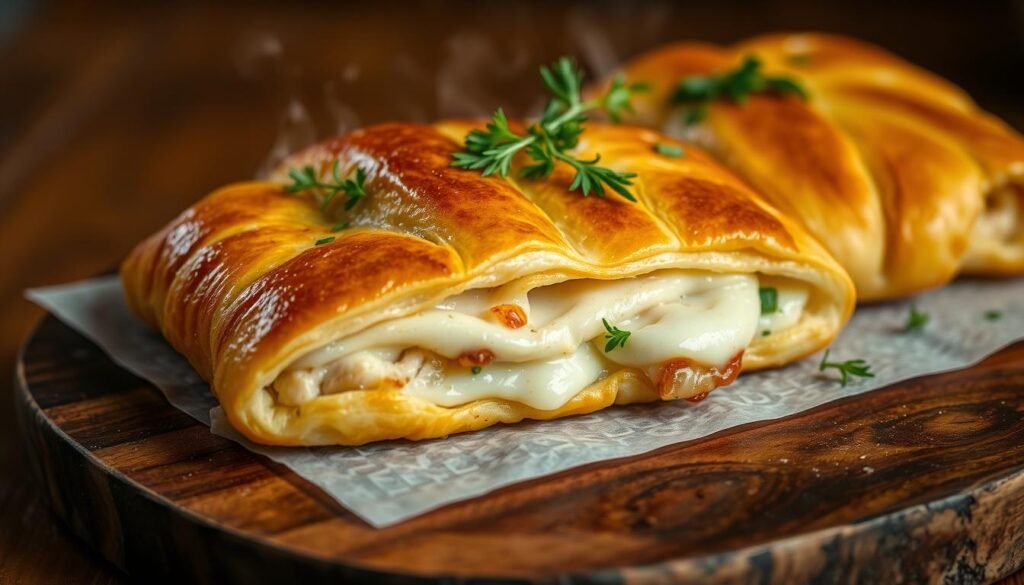 Baked Chicken Cheese Jalousie Pastry